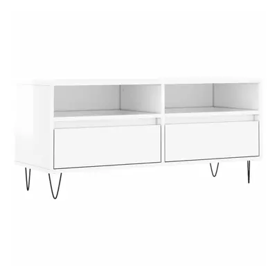 vidaXL TV Cabinet TV Unit Sideboard TV Stand High Gloss White Engineered Wood