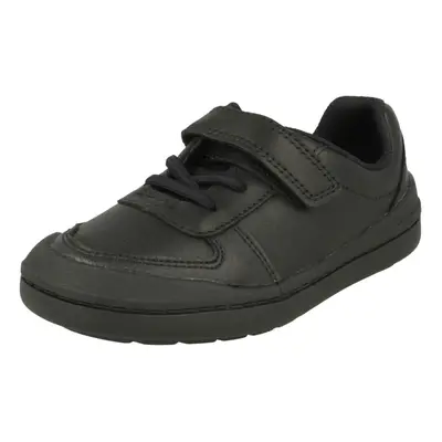 (UK Child, Black) Boys Clarks Formal/School Shoes Rock Verve T - G Fit