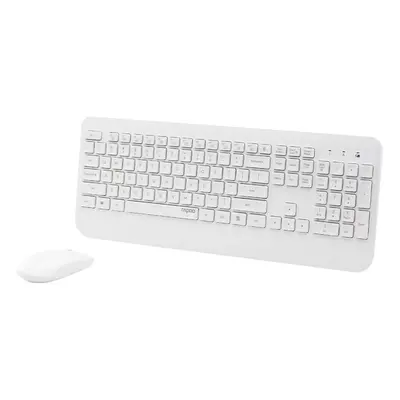 (White) 2.4G Wireless Keyboard Mouse Combo Keys Waterproof Keyboard 1000DPI Silent Portable Opti