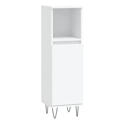 (white) vidaXL Bathroom Cabinet Vanity Unit Storage Cabinet Cupboard Engineered Wood