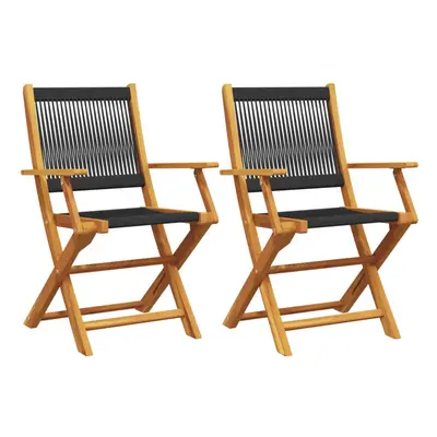 (black, pcs) vidaXL Garden Chairs Seating pcs Beige Solid Wood Acacia and Polypropylene