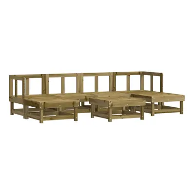 (natural impregnated) vidaXL Garden Lounge Set Outdoor Modular Sofa Set Piece Solid Wood Pine