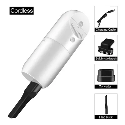 (Wireless) 120W Car Vacuum Cleaner Portable Wet Dry Use Ligweight Handheld Duster 4500rpm 3500Pa