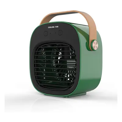 (Green, 4000mAh) Gear Mini Cooling Fan Spray Humidification Portable Rechargeable Summer Table F