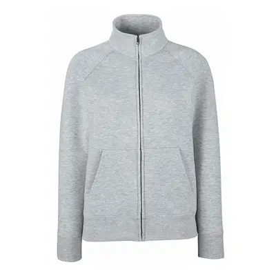 (8 UK, Heather Grey) Fruit of the Loom Womens/Ladies Lady Fit Sweat Jacket