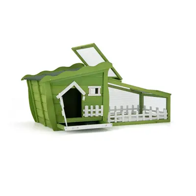 Rabbit Hutch Pet Cage House Outdoor Chicken Coop w/ Removable Tray