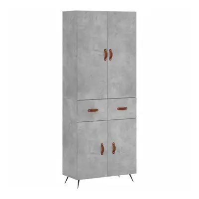 (concrete grey, doors drawers) vidaXL Highboard Sideboard Storage Cabinet Side Cabinet Black Eng