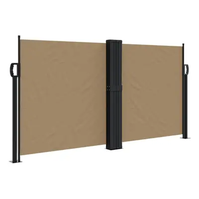 (taupe, x cm) vidaXL Retractable Side Awning Outdoor Privacy Screen Shade Black 120x1200 cm