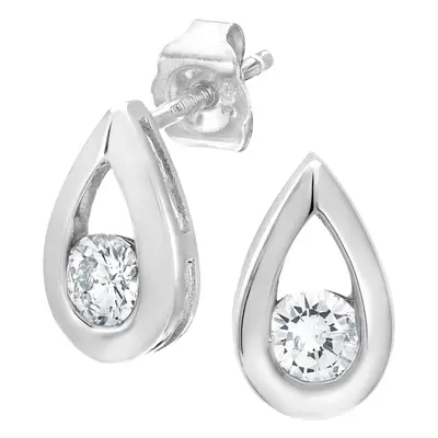 Jewelco London 9ct White Gold Round 1/3ct Diamond Solitaire Stud Earrings - PE0AXL1805WDia