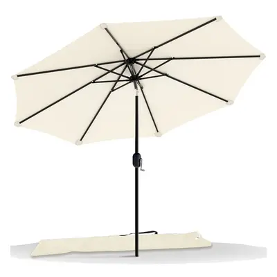 VOUNOT 2.7m Garden Parasol Umbrella with Cover, Crank and Tilting Umbrella, Sun Shade for Outdoo