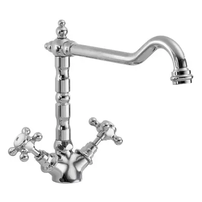 Traditional French Classic Mono Sink Mixer Tap - Chrome