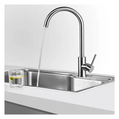 (elbow shape) Stainless Steel Kitchen Basin Sink Faucet Tap Rotation Hot Cold Mixer Single Handl