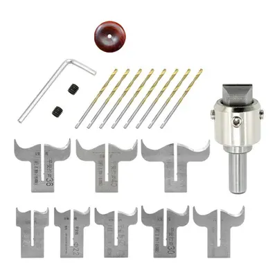 20Pcs Wooden Round Button Bead Maker Beads Drill Bit Milling Cutter Set Molding Tool Router Wood