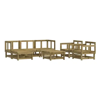 (dark brown) vidaXL Garden Lounge Set Outdoor Modular Sofa Set Piece Solid Wood Pine