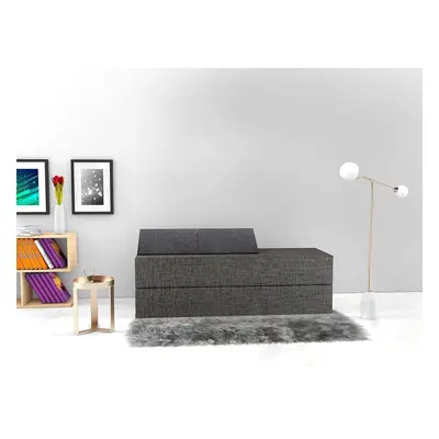 Floor Futon Mattress in Grey | Double Bed | Guest Fabric Sofa Bed