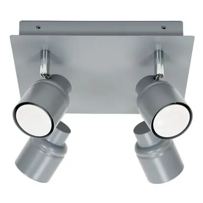 Benton IP44 Way Square Plate Ceiling Spotlight Matt Grey