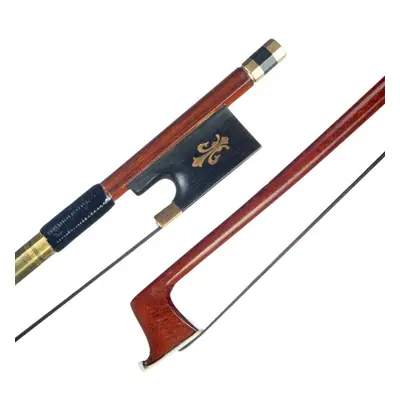 Violin Bow 4/4 Size Brazilwood Stick Lizard Skin Grip Black Mongolia Horsehair W/ Ebony Frog Wel