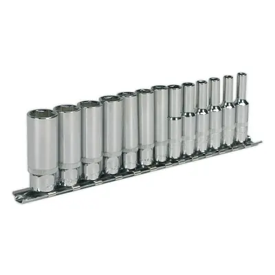 13 PACK - DEEP Socket Set - 1/4" Metric Square Drive - Point WallDrive Torque