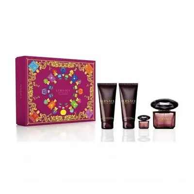 Versace Crystal Noir Pcs Set: Oz Eau De Toilette Spray + 0.17 Oz Eau De Toilette + 3.4 Body Loti