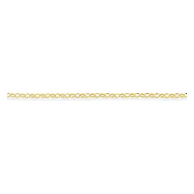 (16) Jewelco London 9ct Light Yellow Gold Quality Oval Belcher Pendant Chain Necklace - 2.35mm g