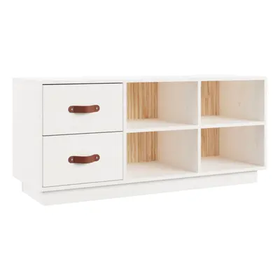 (white) vidaXL Solid Wood Pine Shoe Bench Shoe Storage Cabinet Unit Rack Multi Colours