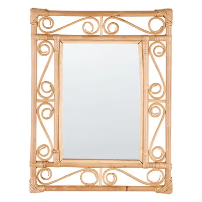 Wall Mirror AMANU Rattan Natural