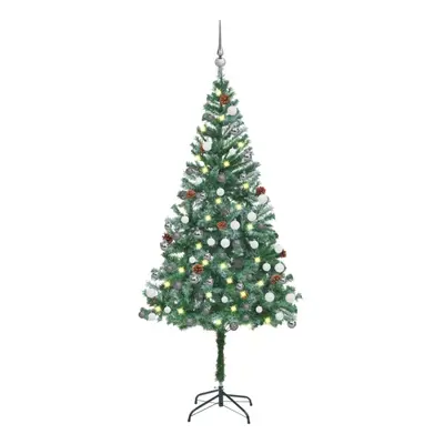 vidaXL Artificial Pre-lit Christmas Tree with Ball Set Xmas Tree Pinecones