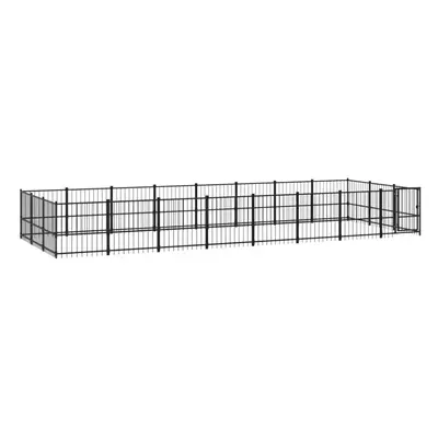 (776 x x cm) vidaXL Outdoor Dog Kennel Steel Dog Crate Pet Cage Puppy Enclosure Multi Sizes