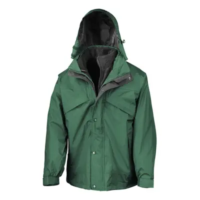 (XL, Bottle Green) Result Mens In Zip And Clip StormDri Waterproof Windproof Jacket