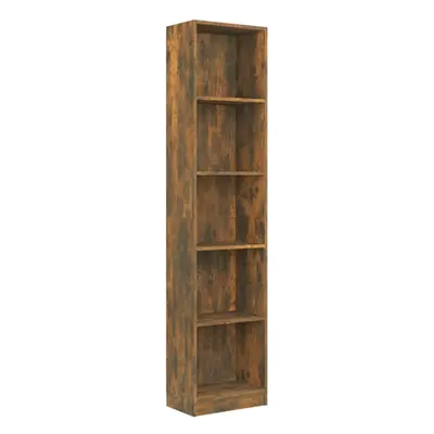 (smoked oak) vidaXL Bookshelf Standing Shelf Storage Rack Book Cabinet Engineered Wood