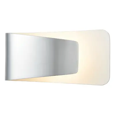 Wall Light Polished Aluminium & Matt White Paint 7.5W LED Bulb Included