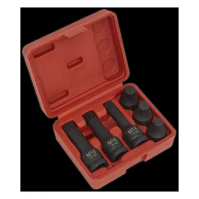 Impact Spline Socket Bit Set 6pc 1/2"Sq Drive