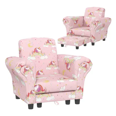 AIYAPLAY Piece Kids Sofa Set with Unicorn Design, for Nursery, Pink