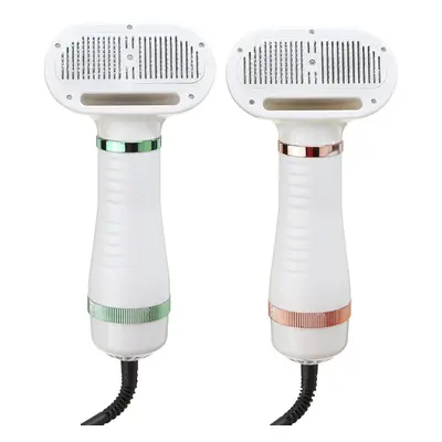 (Green) Heat Settings in Professional Pet Grooming Comb Brush Hair Dryer Blower One Button Hair 