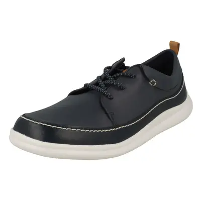 (UK 10.5 Child, Navy (Blue)) Boys Clarks Elasticated Lace Detailed Shoes Cloud Blaze - F Fit