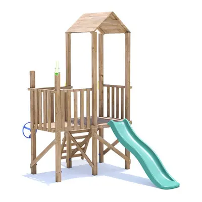 Dunster House Climbing Frame with Low Platform & Slide BalconyFort