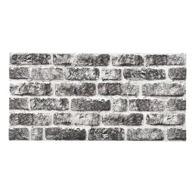 vidaXL 10x 3D Wall Panels with Dark Grey Brick Design EPS Cladding Tile Decor