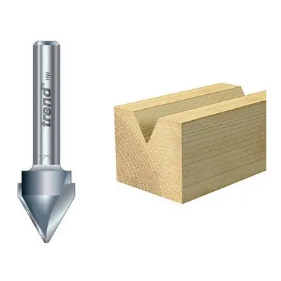 Trend 11/5X1/4TC 11/5 x 1/4 TCT V Groove Cutter 60Â° 10.3 x 12.7mm