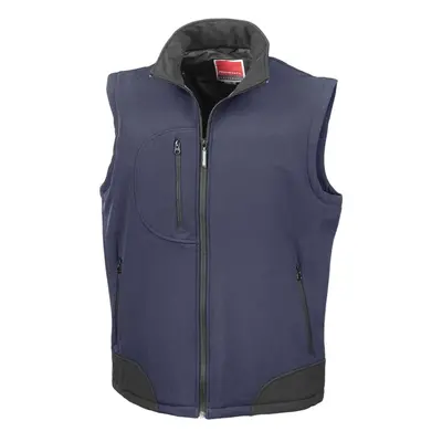 (M, Navy/Black) Result Mens Soft Shell Bodywarmer