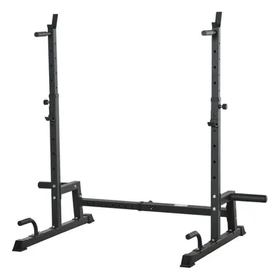 HOMCOM Multifunction Barbell Squat Rack Adjustable Height Weight Lifting