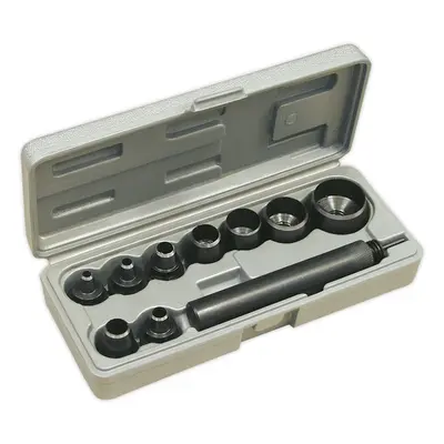 10 Piece Gasket Punch Set - Spring Loaded Centring Pin - Carbon Steel Body