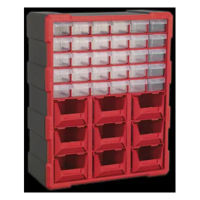 Cabinet Box Drawer - Red/Black