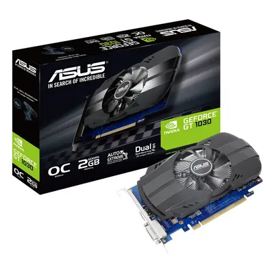 ASUS NVIDIA Geforce PH-GT1030-O2G GDDR5 Bit Memory PCI Express Graphics Card - Black