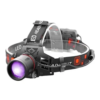 WESLITE Black Light Head Torch, UV Head Torch Rechargeable Purple Head Light with 395nm Ultravio