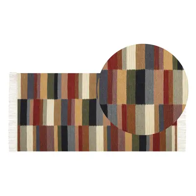 Wool Kilim Area Rug x cm Multicolour MUSALER