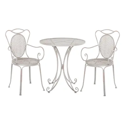 Bistro Set CILENTO Metal Grey