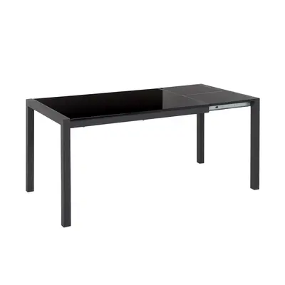 Extending Dining Table GRANADA Black 120/160 cm cm