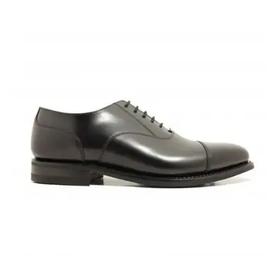 (9.5 (Adults')) Black G-Width Polished Leather G Width Mens Oxford Lace Up Shoes