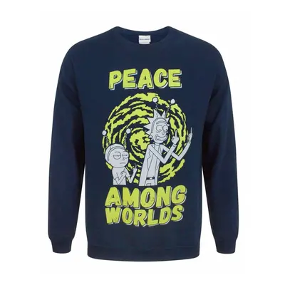 Rick And Morty Mens Peace Among Worlds Sweatshirt