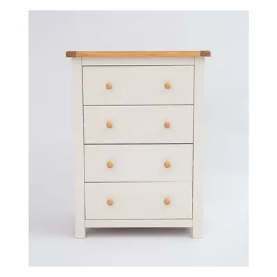 4 Drawer Chest Petite Off White Bedroom Furniture Clothing Storage Country Wood